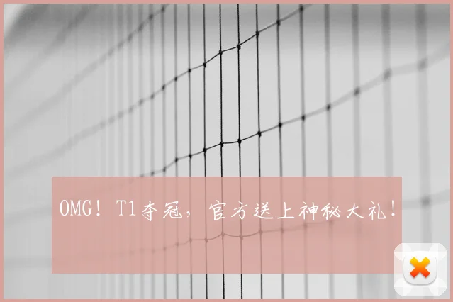 OMG！T1夺冠，官方送上神秘大礼！